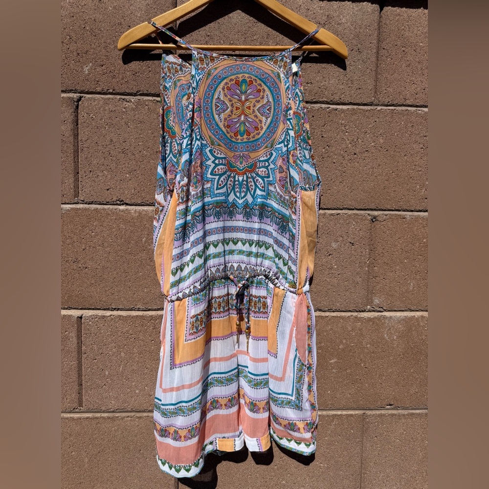 Jessica Simpson Multicolor Swim Coverup Romper| Bohemian